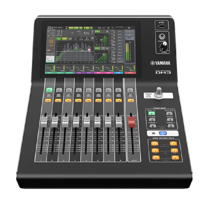 雅马哈（YAMAHA）数字混响效果均衡器会议室工程大型舞台户外演出专业数字调音台 DM3S 台 曜石黑