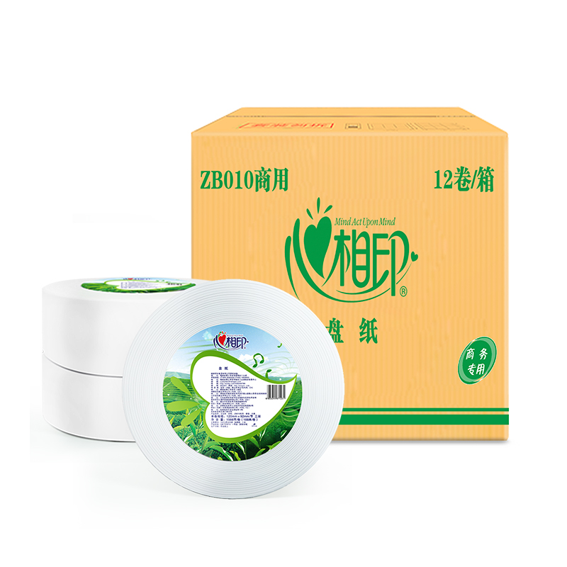 心相印ZB010（箱装）商用茶语三层188米大盘纸卫生纸（12卷）单位：箱 白色