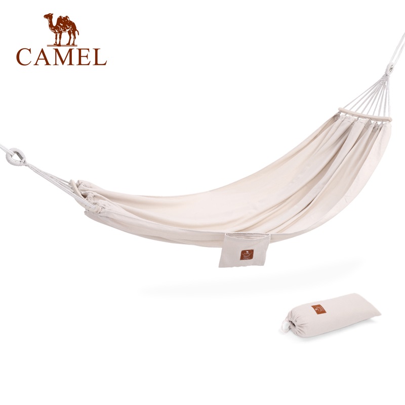 骆驼（CAMEL）防侧翻吊床户外双人秋千宿舍寝室学生吊椅室内家用庭院吊网床 1142253006 张 米白