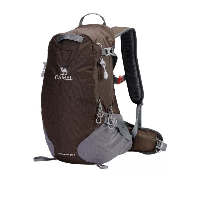 骆驼登山包轻便女户外徒步双肩包运动露营休闲旅行通勤登山背包男 1S32267148 个 棕色
