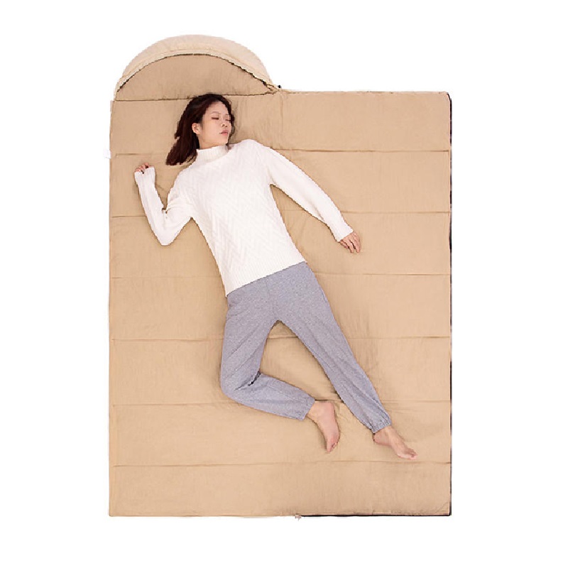 【熊猫联名款】骆驼户外露营睡袋大人成人隔脏保暖春季加厚防寒被1J32265426-1 单位：个 竹叶绿-右