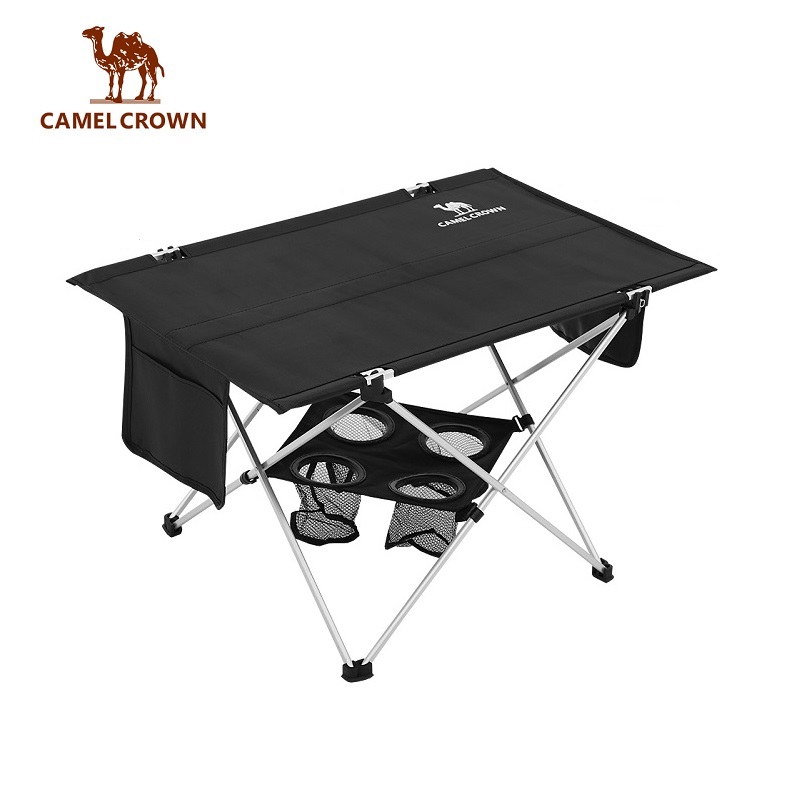 骆驼CAMEL户外露营折叠桌烧烤摆摊桌子 折叠桌A0W3N9113 单位：个 黑银