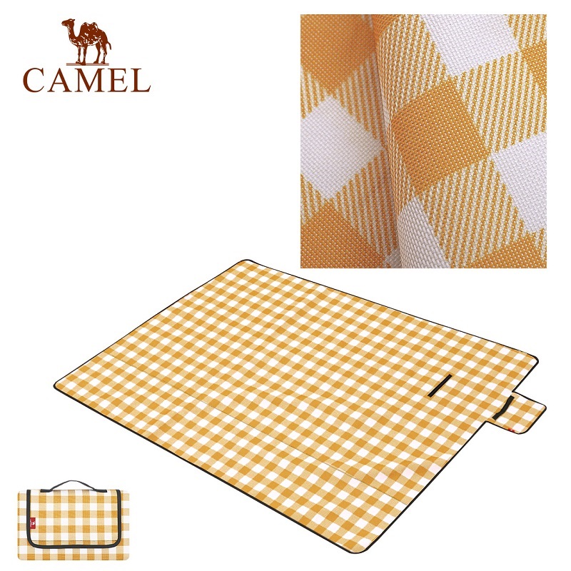 骆驼CAMEL户外野餐垫居家多人坐垫野营郊游旅行垫 野餐垫A1W3HR102 单位：个 小黄格