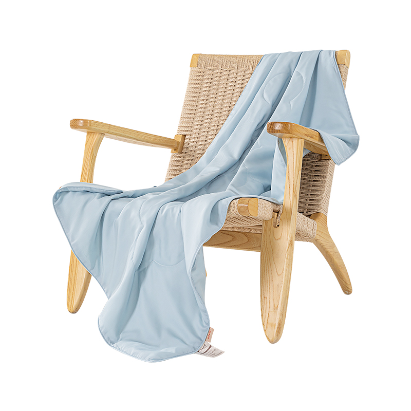 蚕花娘娘多功能蚕丝读书被-100%蚕丝小睡被90*120cm（单位：床） 蓝色 90*120cm