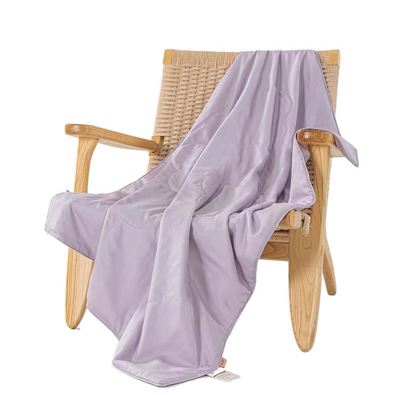 蚕花娘娘多功能蚕丝读书被-100%蚕丝小睡被90*120cm（单位：床） 紫色 90*120cm