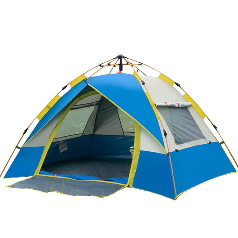 TP2303 三窗全通透式单层帐篷 双人天蓝色