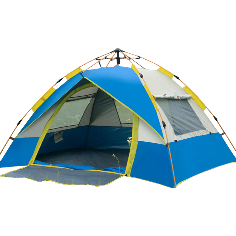TP2303 三窗全通透式单层帐篷 3-4人天蓝色