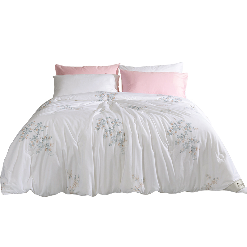 蚕花娘娘100%蚕丝被200*230cm叶语 白色 填充物1500g