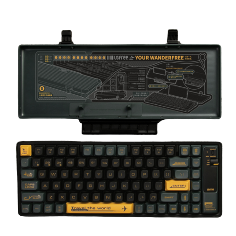 洛斐蓝牙机械键盘 QlOE901 个 黑色