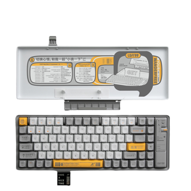 洛斐蓝牙机械键盘 QlOE901 个 灰色