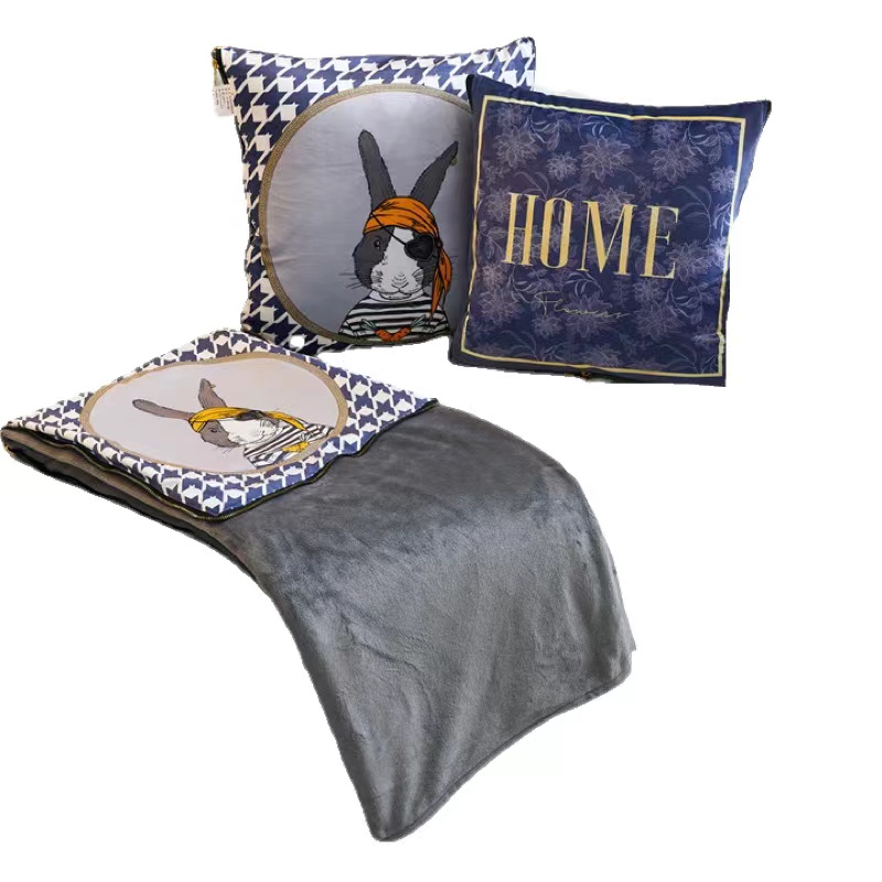 菩朵家纺 多功能抱枕毯花型混发 35*35cm （单位：个） 随机