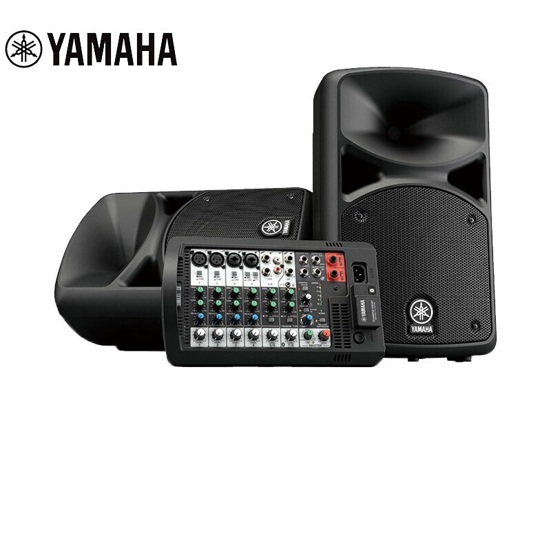 雅马哈（YAMAHA）便携式PA系统会议舞台扩声音箱套装 STAGEPAS400BT（带蓝牙） 套 黑色