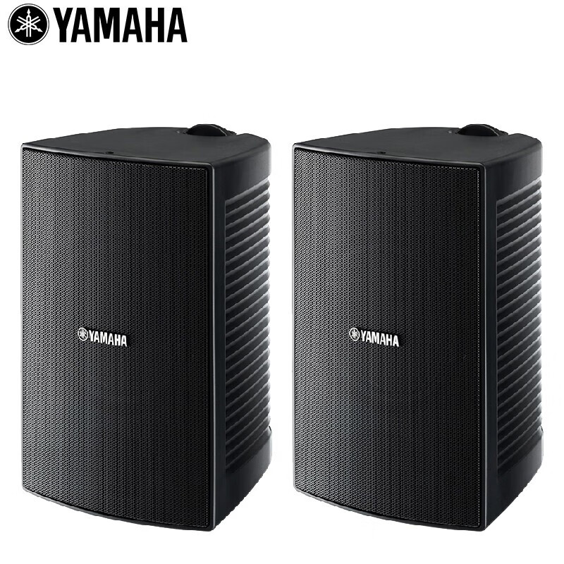 雅马哈（YAMAHA）壁挂式音箱家用室内定阻定压背景音乐室内会议音响 VS4（黑色) 对 黑色