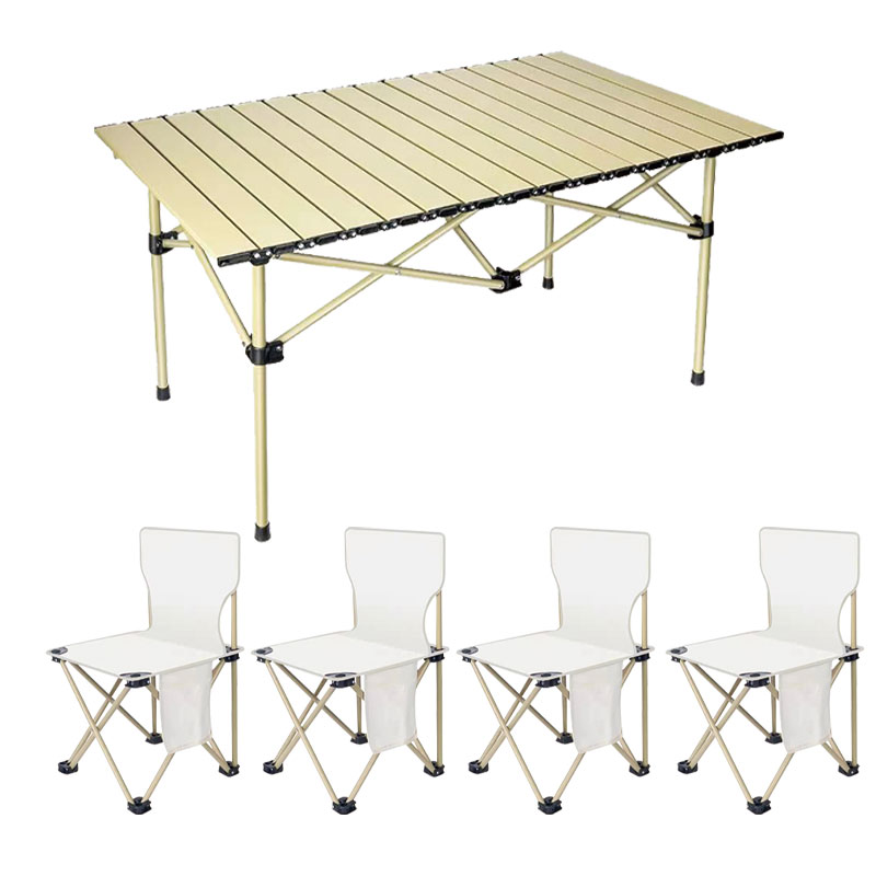 艾逸瑶选 HW-22996 椅子*4+桌子*1 折叠桌椅套装 白色（单位：套）