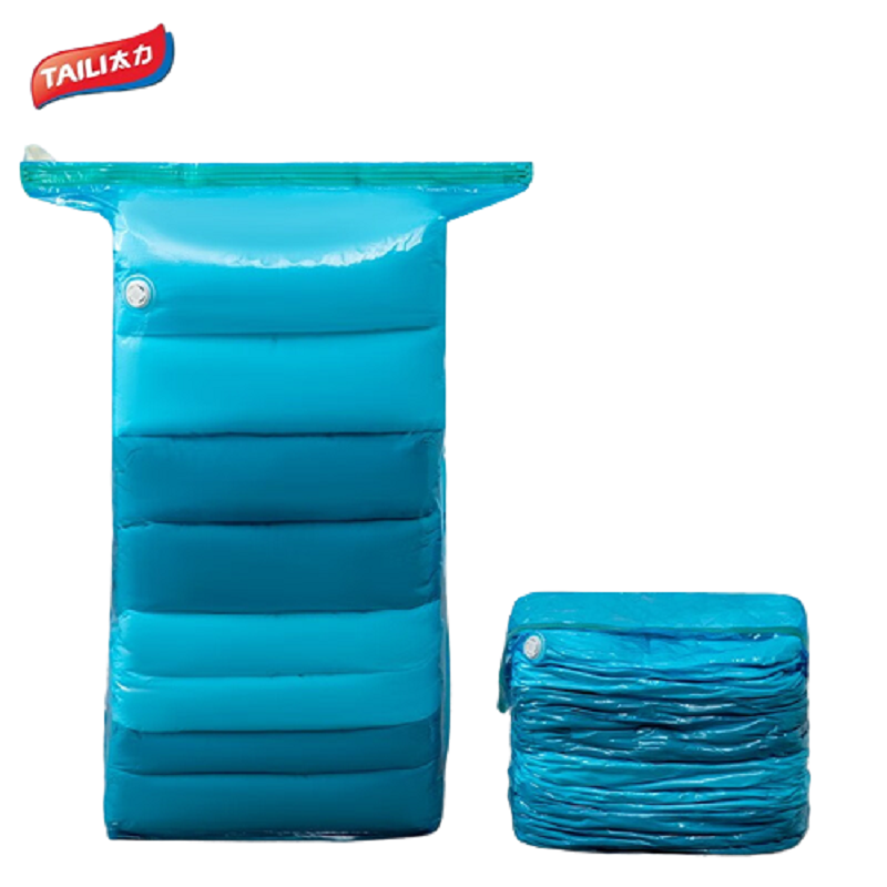 太力加大加厚收纳袋真空压缩袋免抽气AZ275 大立体一个装 80*100*38cm（单位：个） 蓝色