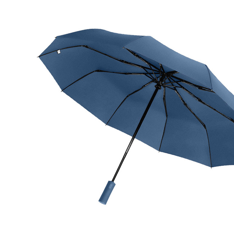 三极 TP7036  全自动十骨双层三折伞  碰击布  单位：把 雾霾蓝