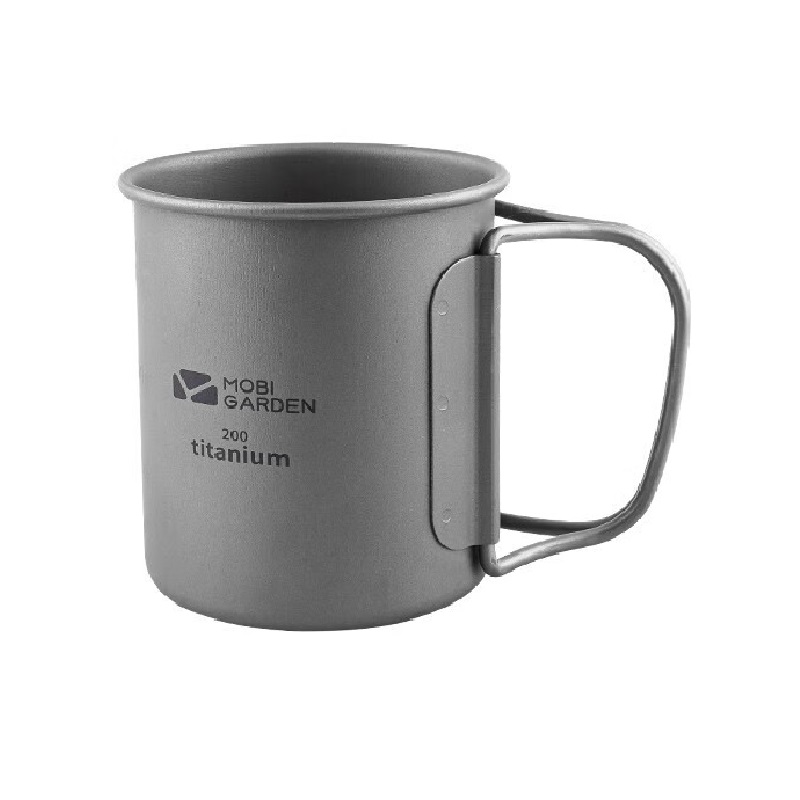 牧高笛（MOBIGARDEN）露营野餐便携式餐具野营水杯200ml NX20666037 个 钛色