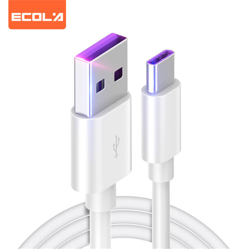 宜客莱Type-c数据线快充5A充电数据线 1米 白色 1米