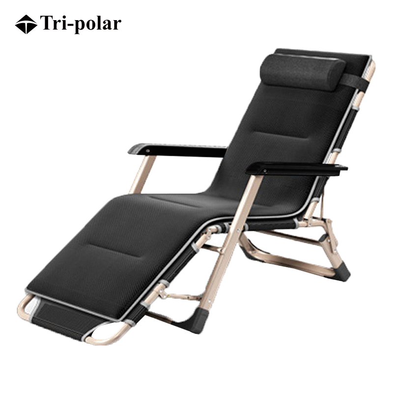 三极 TP1023 靠背逍遥椅  178*52*25cm 黑色+棉垫款