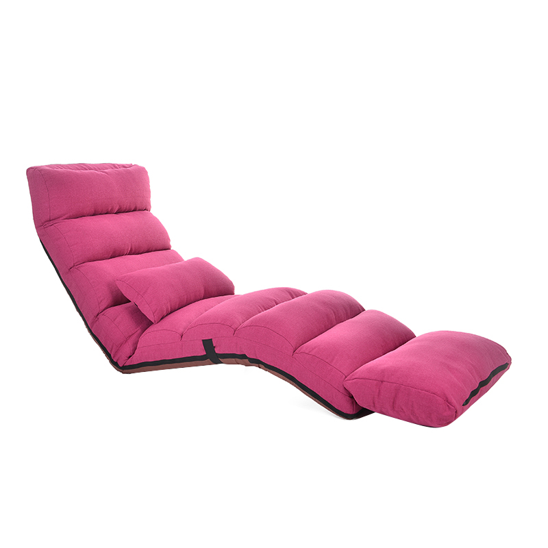 三极 TP1031 多功能折叠沙发椅  加长款205*56*20cm 玫红色