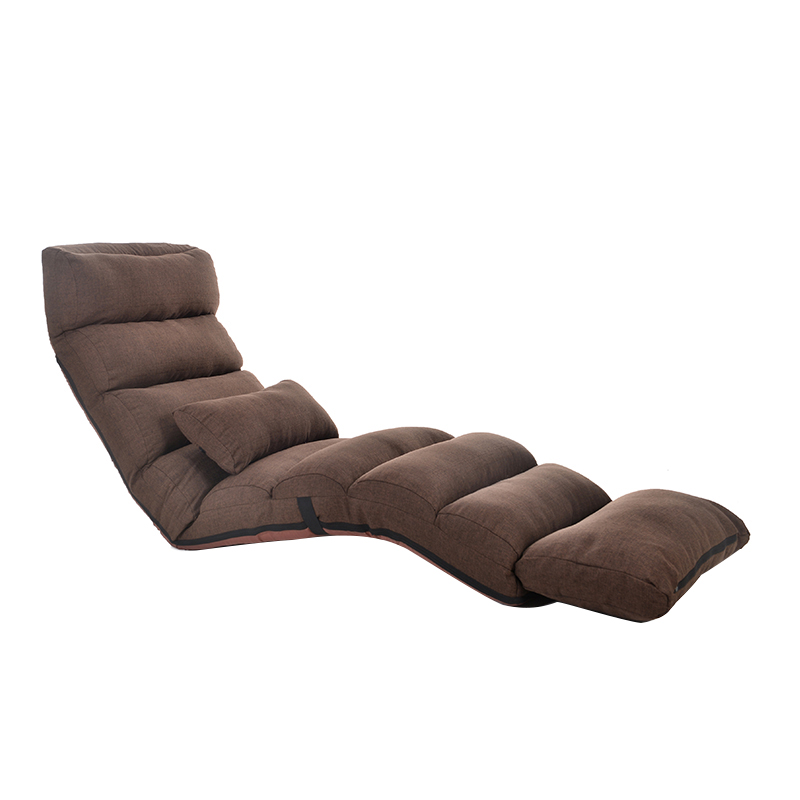 三极 TP1031 多功能折叠沙发椅  加长款205*56*20cm 深咖色