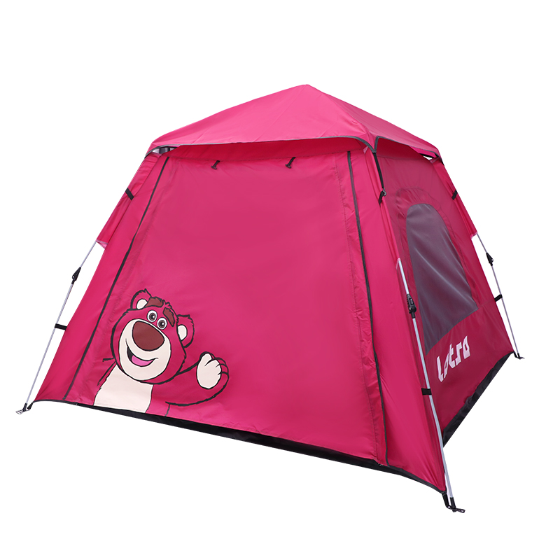 迪士尼JDFA23947-LO草莓熊系列户外四方账 玫红