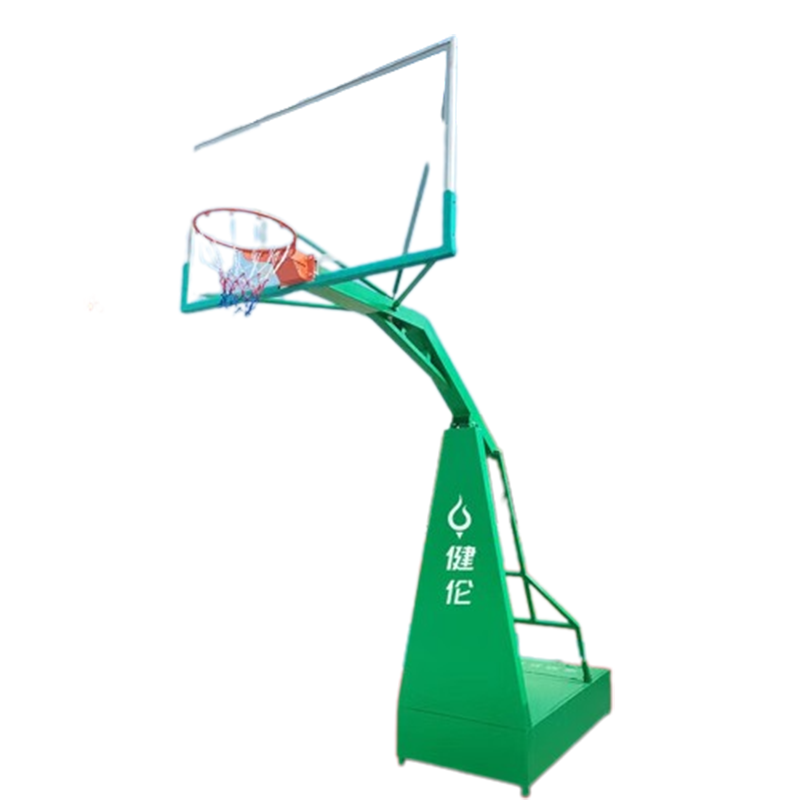 健伦（JEEANLEAN）JL-2156S篮球架 标准成人户外移动平箱篮球架（包安装含防撞套） 雾雨绿