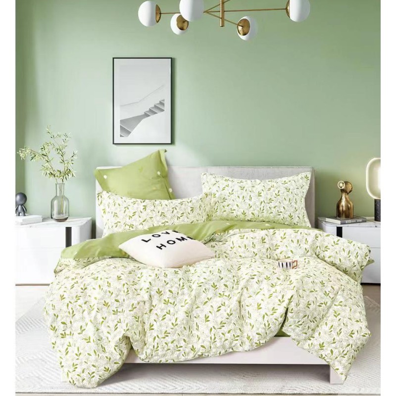 怡莲YL-JT2301纯棉四件套双人床被套床单枕套小清新四件套春夏秋冬四季通用（单位：套） 漫步时光 200*230CM