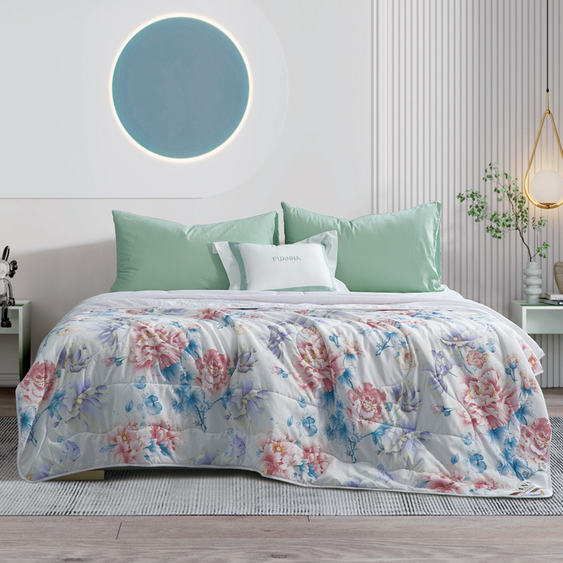 富安娜 七孔抗菌夏被 清歌扶摇203*229cm 米色  370g 米色