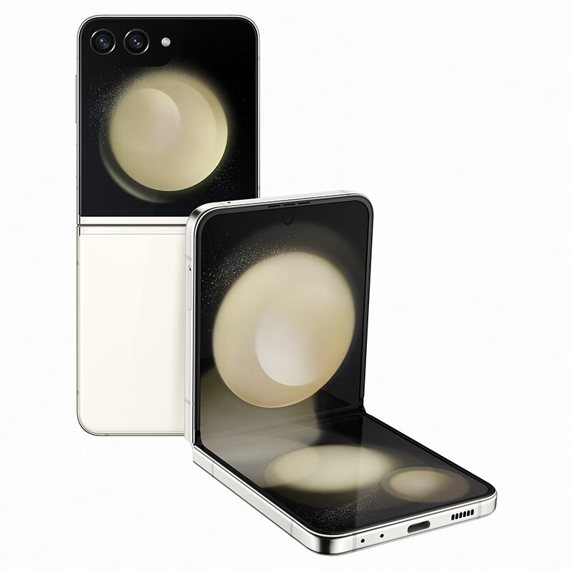 三星 SAMSUNG Galaxy Z Flip5 大视野外屏 掌心折叠 5G折叠手机 星河白 512G