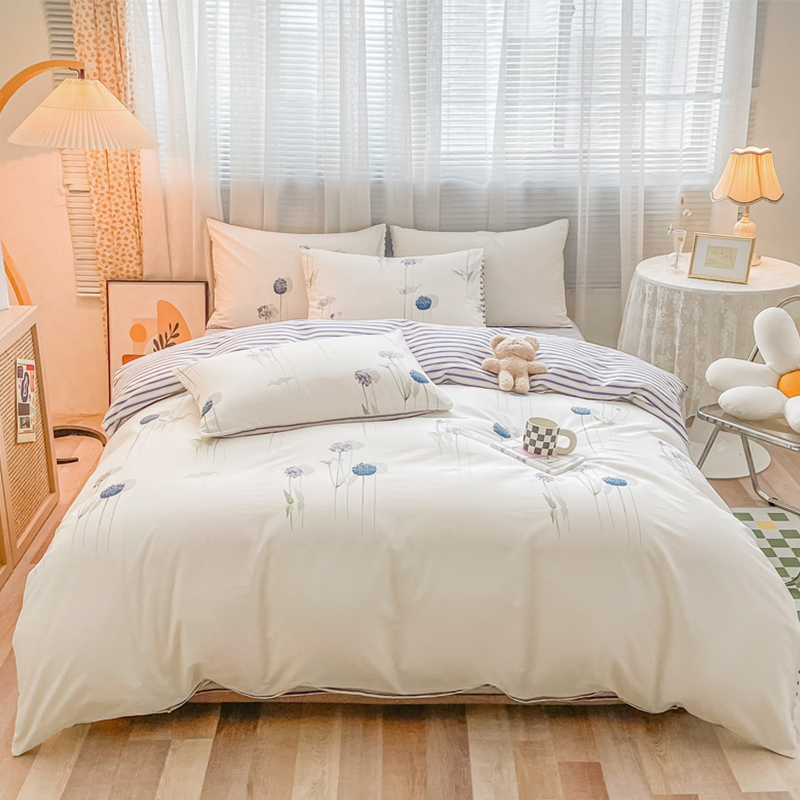 怡莲YL-JT2302纯棉四件套双人床被套床单枕套四季通用（单位：套） 情迷科西嘉 200*230CM