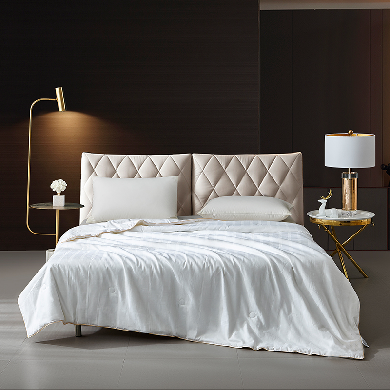 怡莲YL-Z602天然野生蚕丝被纯柞蚕丝被春秋通用双人床200*230CM净填充2斤（单位：床） 白 四线格