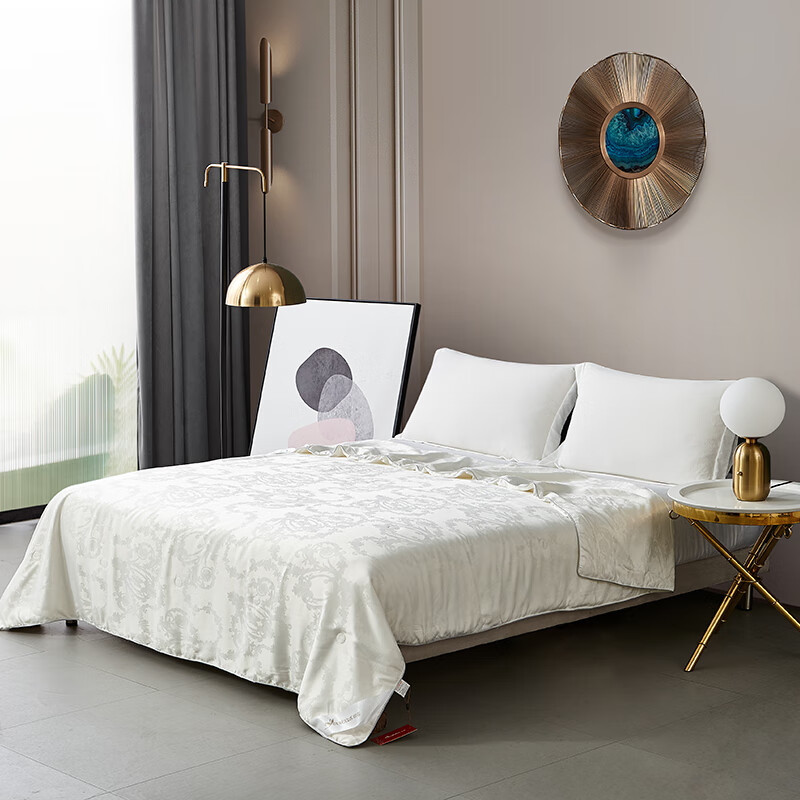 怡莲YL-806暖气蚕丝被春秋通用保暖透气双人床200*230CM填充净重1000克（单位：床） 白色