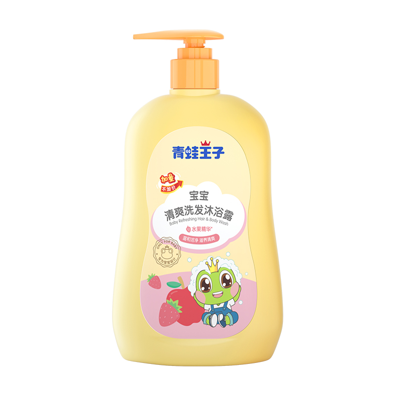 青蛙王子宝宝清爽洗发沐浴露500ml（瓶） 奶茶杏
