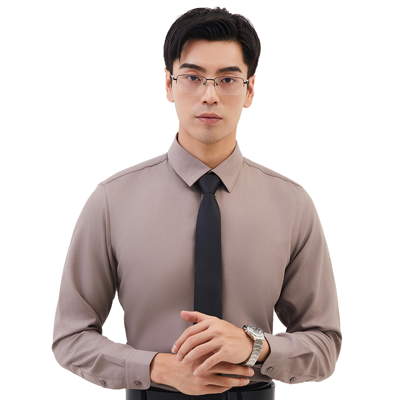 丰讯男士高端羊毛混纺可机洗长袖衬衫FXPS2351（单位：件） 咖啡 170