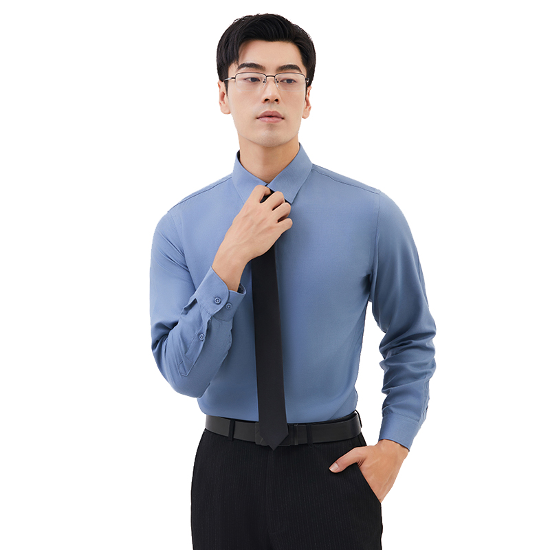 丰讯男士高端羊毛混纺可机洗长袖衬衫FXPS2351（单位：件） 蓝灰 175