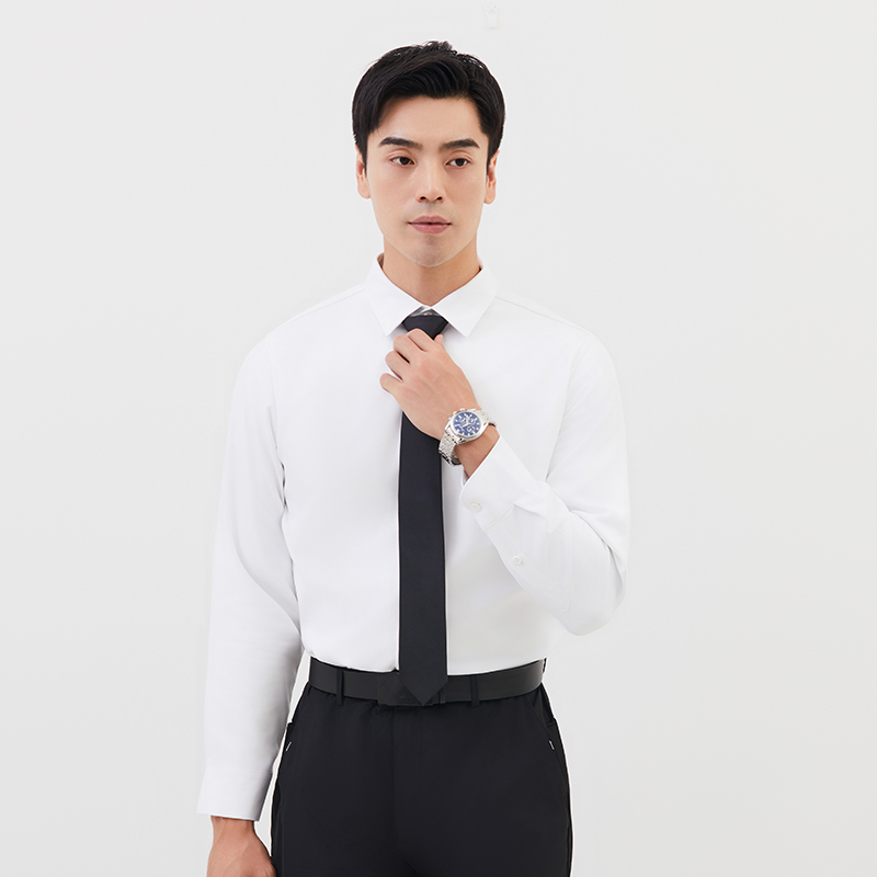 丰讯男士保暖含羊毛商务衬衫免烫舒适衬衫FXPS2361（单位：件） 白色 170