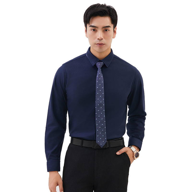 丰讯男士保暖羽绒秋冬长袖纯色衬衫FXPS2365（单位：件） 藏青 175