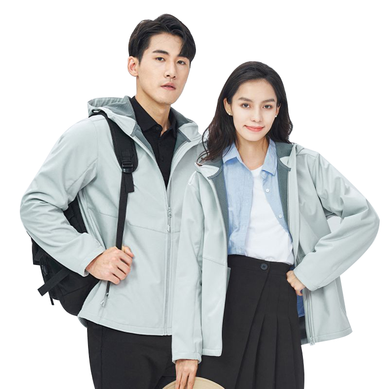 丰讯男女同款单层冲锋衣休闲立领防风外套FXTF231001（单位：件） 男女同款白桦灰 S