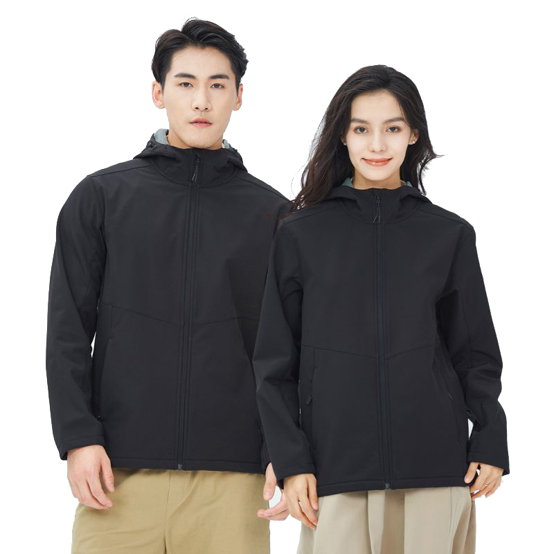 丰讯男女同款单层冲锋衣休闲立领防风外套FXTF231001（单位：件） 男女同款黑色 5XL