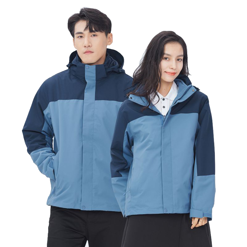 丰讯男女同款户外冲锋衣两件套摇粒绒内胆FXTF230821（单位：件） 男女同款灰蓝 S