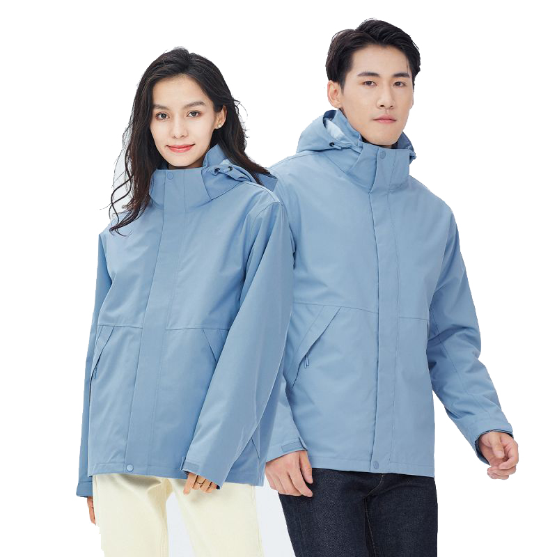 丰讯情侣款冲锋衣保暖外套摇粒绒 三合一可脱卸FXTF230831（单位：件） 男女同款雾蓝 S