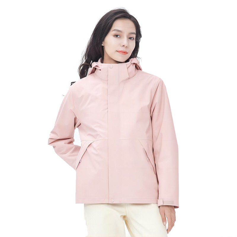 丰讯女式冲锋衣户外保暖外套摇粒绒 三合一可脱卸FXTF230832（单位：件） 女款樱花粉 M