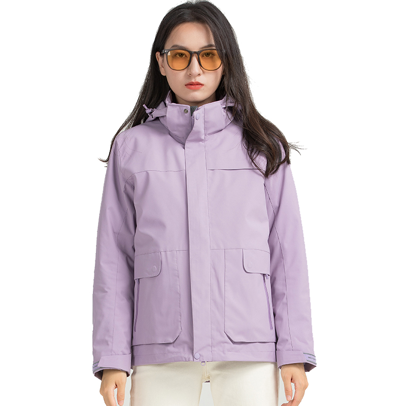 丰讯女式羽绒内胆保暖三合一可拆卸冲锋衣FXTF220888（单位：件） 丁香紫 L