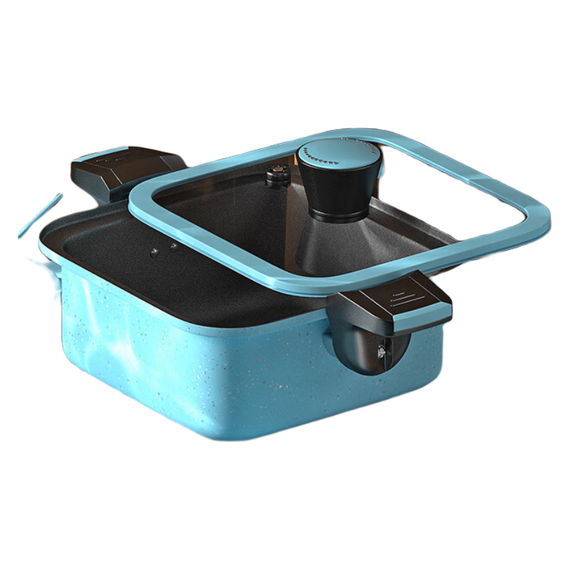 都市太太（DStt）DSTT都市太太梦之蓝多功能微压料理锅*烹立方 天蓝色 蓝色