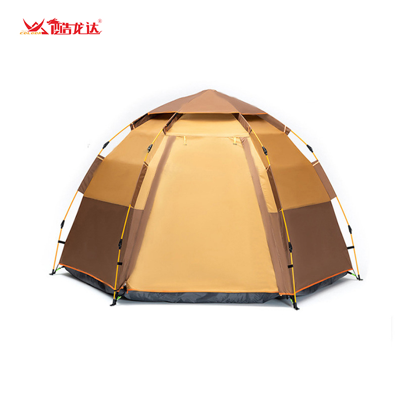 酷龙达(Coloda) 六角自动帐篷CLD-ZP36A 咖啡色