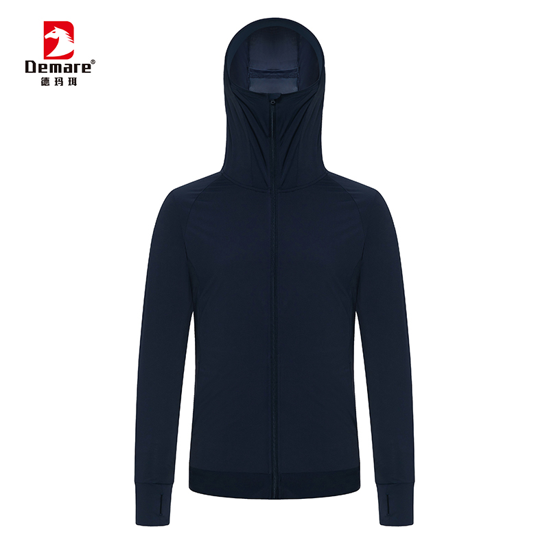 德玛珥DEMARE 防晒衣带帽运动外套【男女同款】DEM-2399 藏青色 XXL