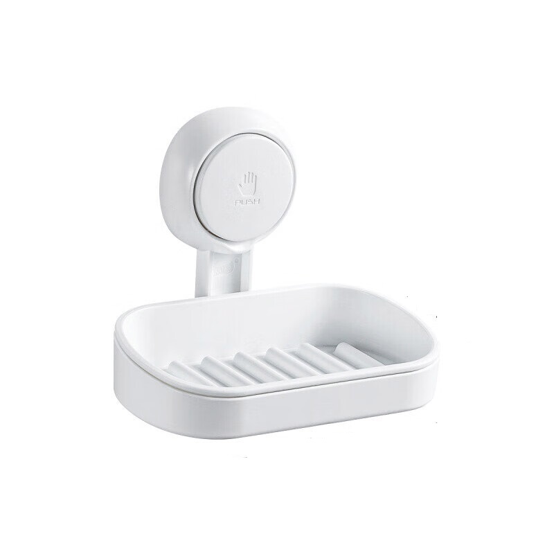 太力家用墙面肥皂盒吸盘壁挂式双层沥水卫生间免打孔香皂盒置物架 AW561（单位：个） 白色