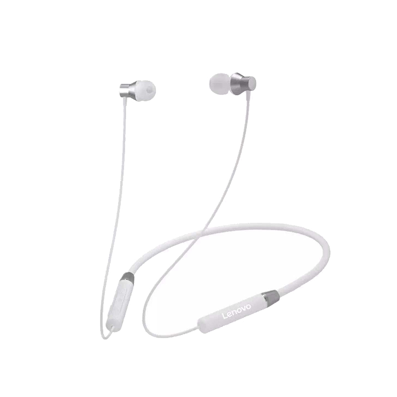 联想（Lenovo） HE05蓝牙耳机颈挂磁吸式挂脖运动跑步入耳式耳塞耳麦 朱玉白 朱玉白