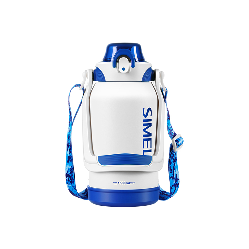 SIMELO印象京都外星人316L大容量直饮吸管保温壶1500ML（单位：个） 宇宙蓝